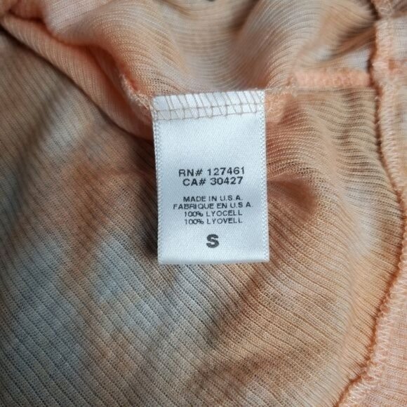 WILDFOX Womens T-Shirt SZ S It's 5 Somewhere Tie Dye Sherbet Crop Semi-Sheer - Picture 7 of 9